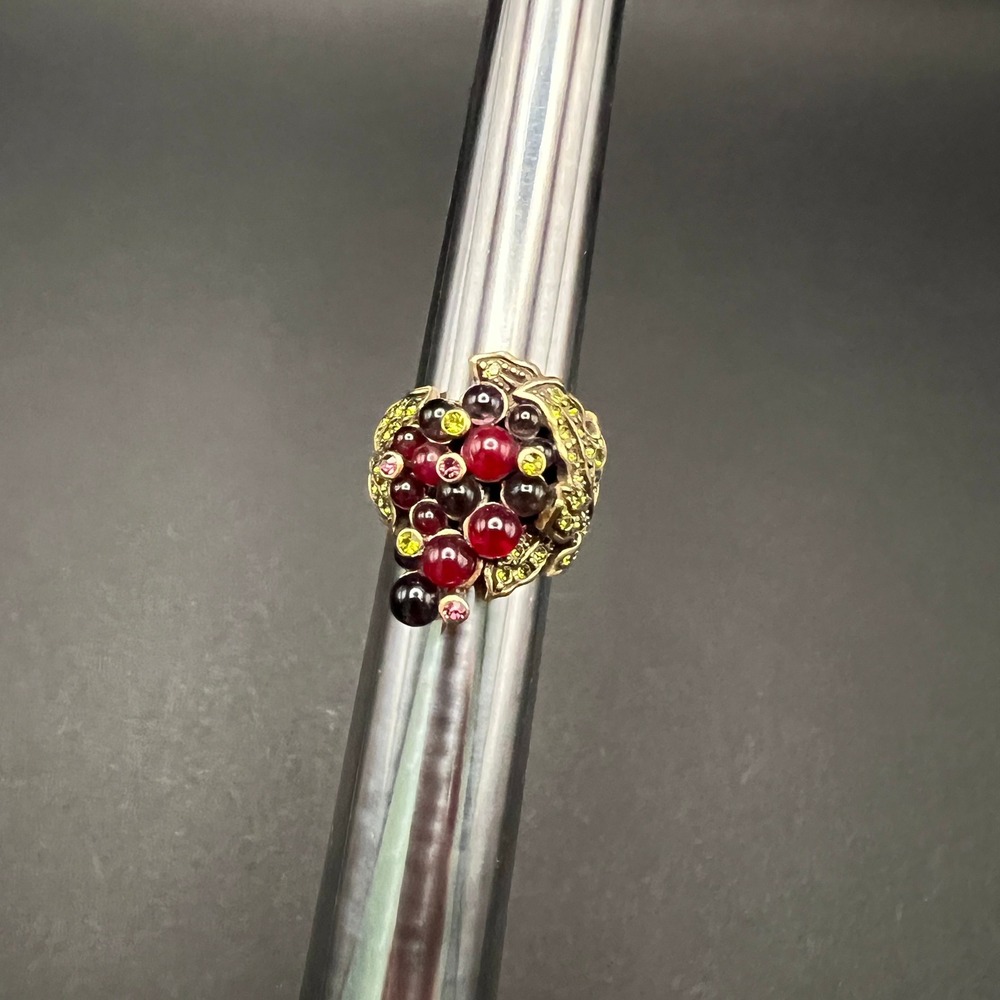 Heidi Daus Grape Cluster Ring "Aged To Perfection" Signed Size 6.75